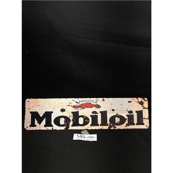 4" x 16" Mobiloil Vintage Style Reproduction Tin Sign