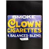 Image 1 : 8" x 12" Clown Cigarettes Vintage Style Reproduction Tin Sign