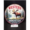 Image 1 : 8" Diameter Wester Ammunition Vintage Style Reproduction Sign