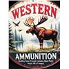 Image 3 : 8" Diameter Wester Ammunition Vintage Style Reproduction Sign