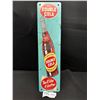 Image 1 : 4" x 16" Double Cola Vintage Style Reproduction Sign