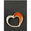 Image 3 : Solid Silver Amber Heart Shops Gorgeous! Vintage Brooch