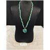 Image 1 : Genuine Large Heavy Antique Turqouise Necklace Beauty!