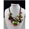 Image 2 : Vintage Designer Signed Betsy Johsnon Charm Necklace Show Stopper