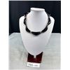 Image 1 : Antique Victorian Unique Genuine Agate Gemstone Necklace Gem Set Spacers, Exquisite