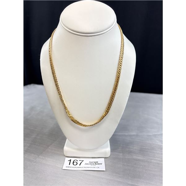 Vintage Solid Quality Snack Link Gold Necklace