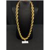Image 1 : Massive! Vintage Rope Chain Gold Tone Necklace Heavy Solid Eye Stopper
