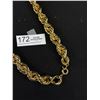 Image 3 : Massive! Vintage Rope Chain Gold Tone Necklace Heavy Solid Eye Stopper