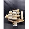 Image 1 : Vintage Antique Genuine Horn Pirates Ship