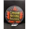 Image 1 : 8" Diameter Canada National Railways Vintage Style Reproduction Tin Sign