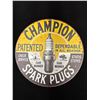 Image 3 : 8" Diameter Champion Spark Plugs Vintage Style Reproduction Tin Sign