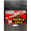Image 1 : 8" x 12" Double Cola Vintage Style Reproduction Tin Sign
