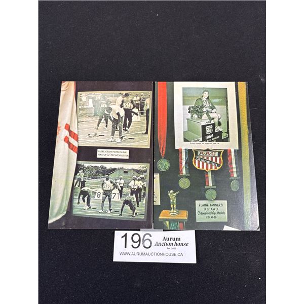 2 Vintage BC Sports Hall of Fame Sports Postcard + Elaine Tanner