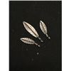 Image 2 : 3 (Tested) Sterling Navajo Feather Pendants