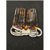 Image 3 : A Good Art Deco Rhinestone + Faux Tortoishell Hair Clip 1930s