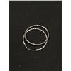Image 2 : Pair of Sterling (.925) Hoop Earrings 1.25" Diameter