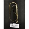 Image 1 : A Very Large (32") + Heavy Gold Tone Herringbone Necklace