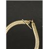 Image 2 : A Very Large (32") + Heavy Gold Tone Herringbone Necklace