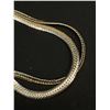 Image 3 : A Very Large (32") + Heavy Gold Tone Herringbone Necklace