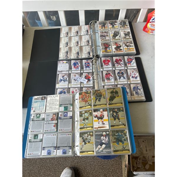 3 Binders of Pacific & Upper Deck Hockey Cards