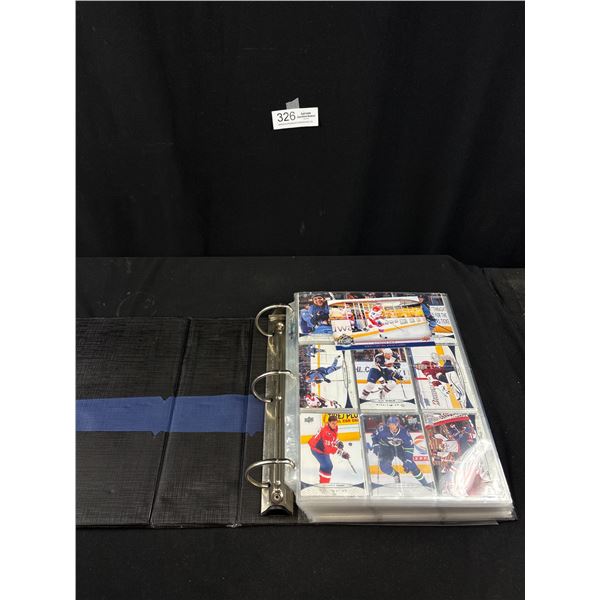 Binder of Upper Deck Hockey Cards