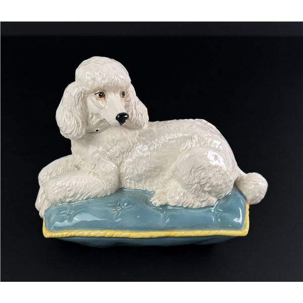 Royal Doulton White Poodle on Pillow Figurine