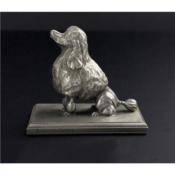 Worcester Pewter Poodle Paperweight