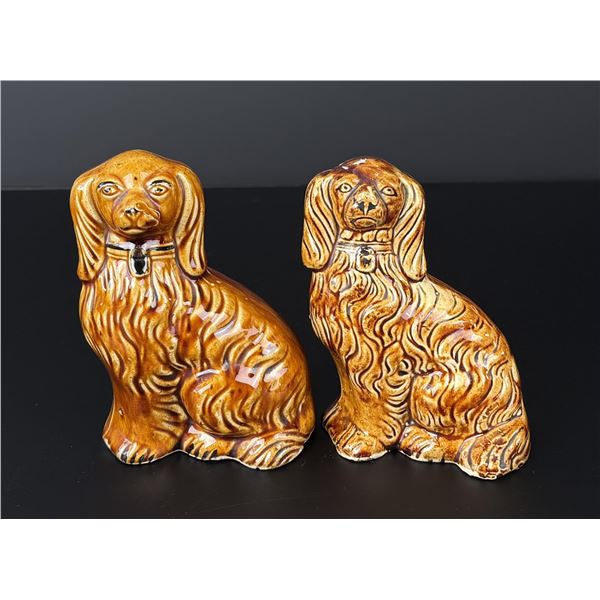 Pair of Bennington Rockingham Spaniel Dogs