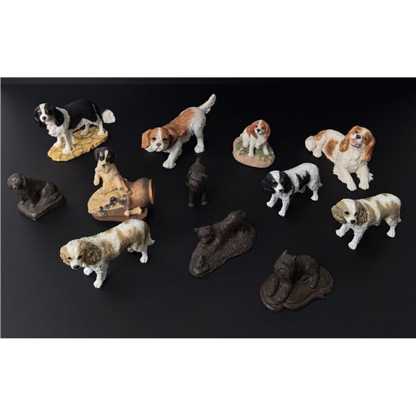 Collection of Resin Dog Figurines