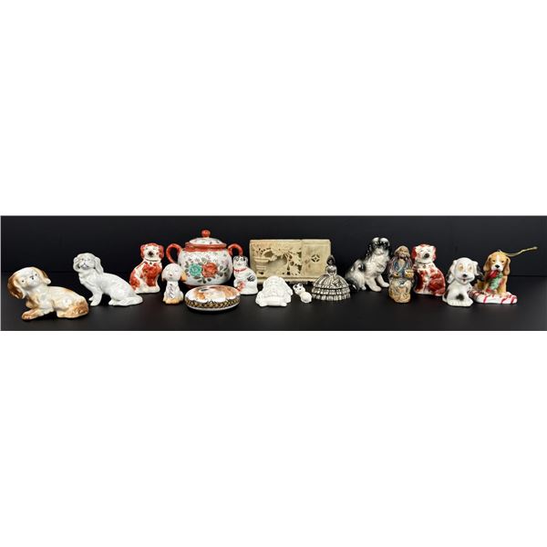 Collection of Dog Figurines and Collectibles