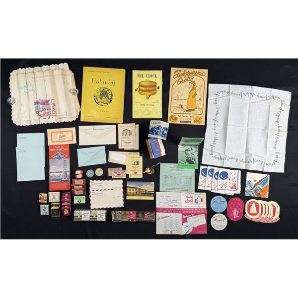 San Francisco California Restaurant Ephemera