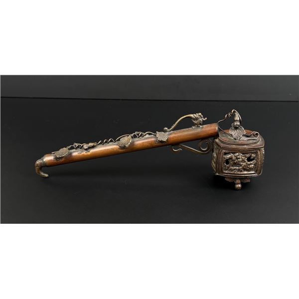 Japanese Bronze Yatate Inkwell Writing Set