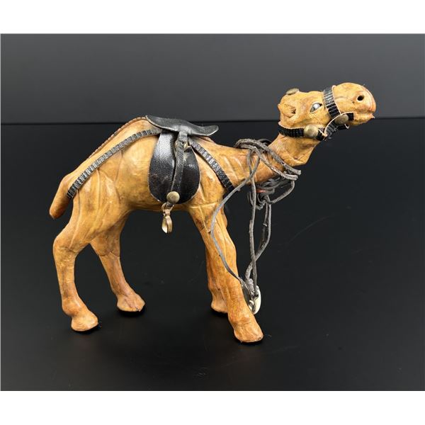 Mid Century Leather Wrapped Camel