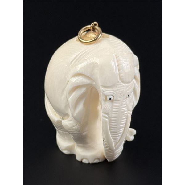 Carved Elephant Pendant Montana Residents Only