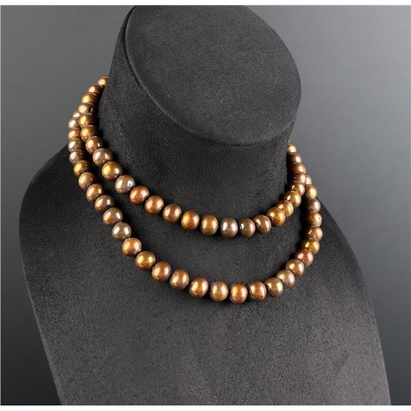 Chocolate Tahitian Pearl Sterling Necklace