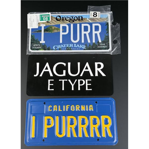 Group of Jaguar Vanity License Plates