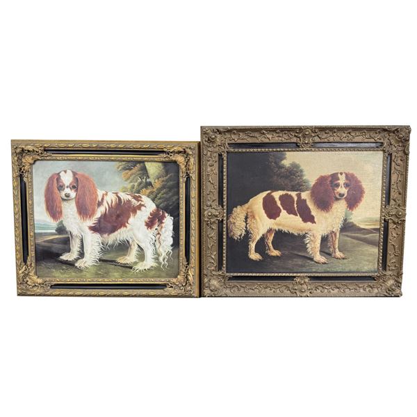 King Charles Spaniel Dog Prints on Canvas