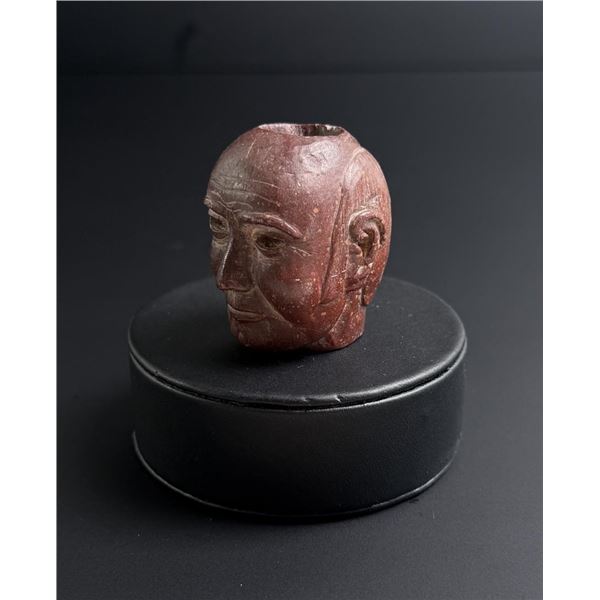 Native American Indian Catlinite Pipestone Head