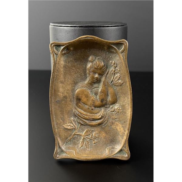Art Nouveau Bronze Dresser Pin Tray