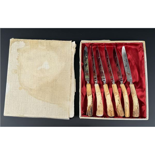 Anton Wingen Stag Horn Handle Knife Set