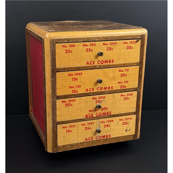 Ace Pocket Combs Wooden Store Display