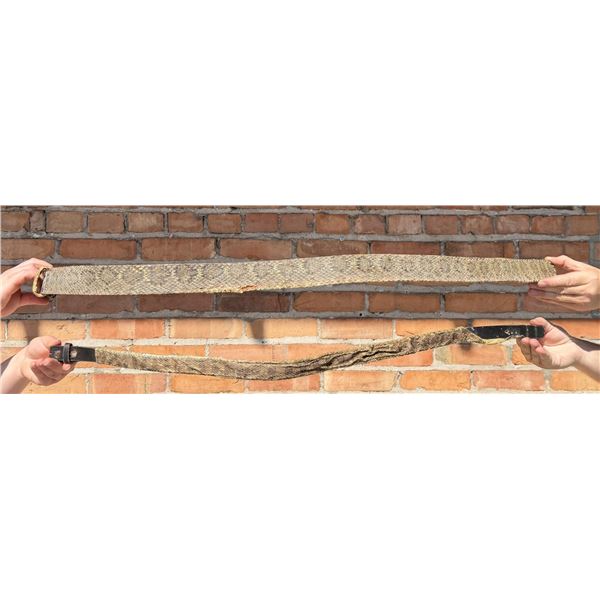 Montana Rattlesnake Leather Cowboy Belts