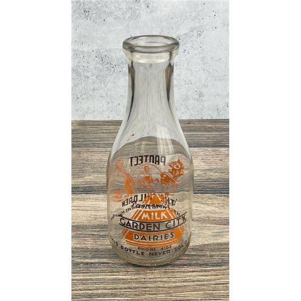 Missoula Montana Garden City Dairy Milk Bottle