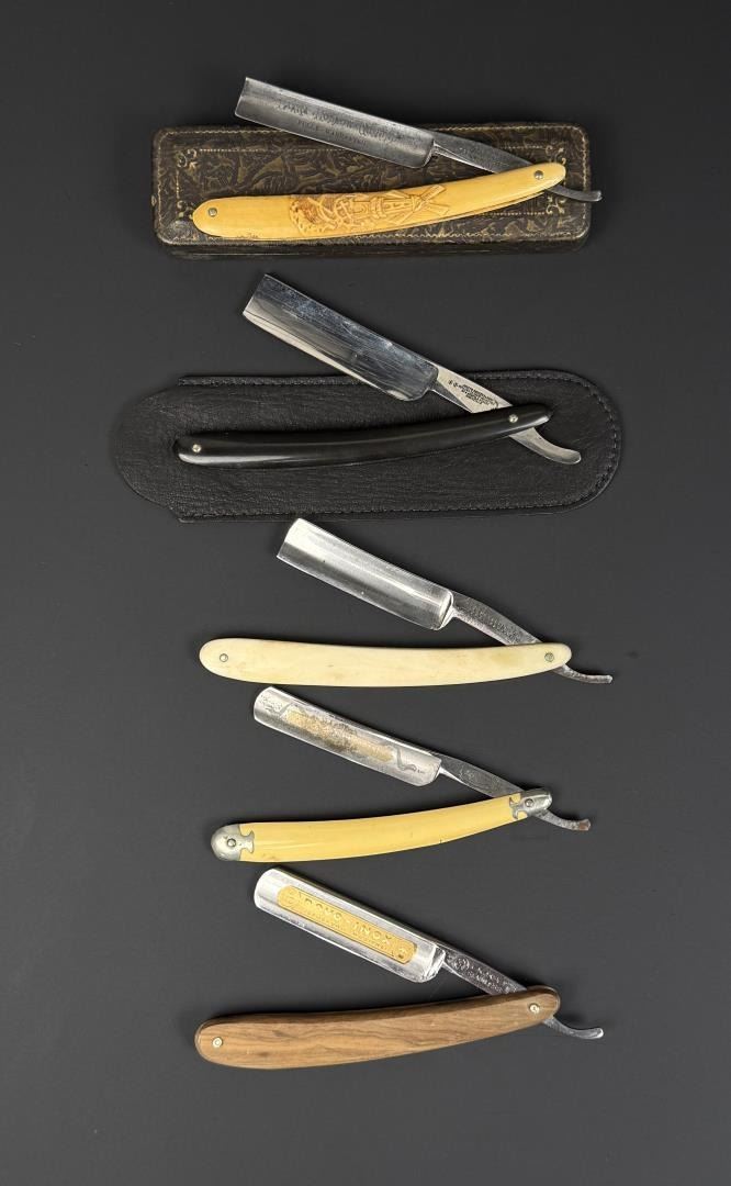 Vintage Razor Collection Collection of Antique Shaving Straight Razors