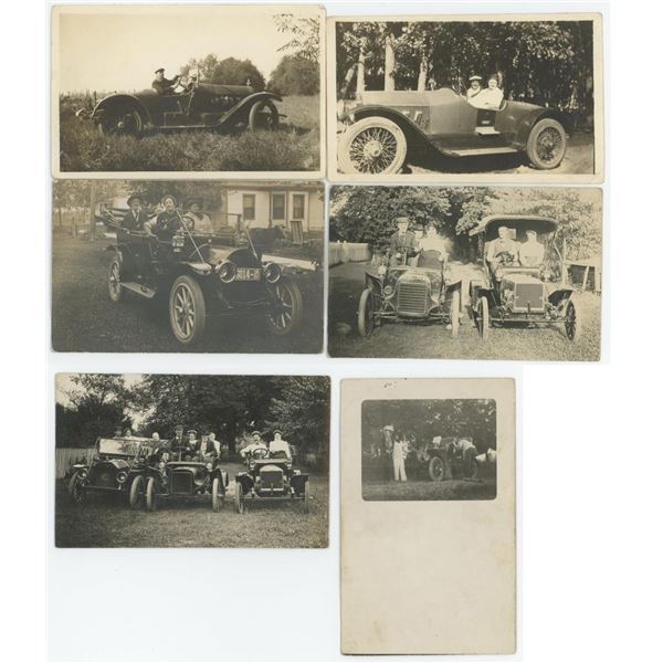 Collection of Roadster Automobile RPPC Postcards