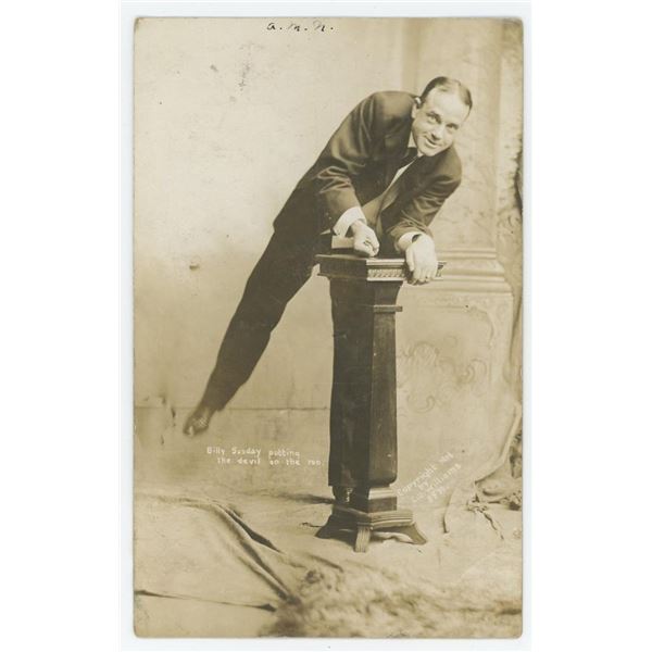 Billy Sunday Evangelist Preacher RPPC Postcard