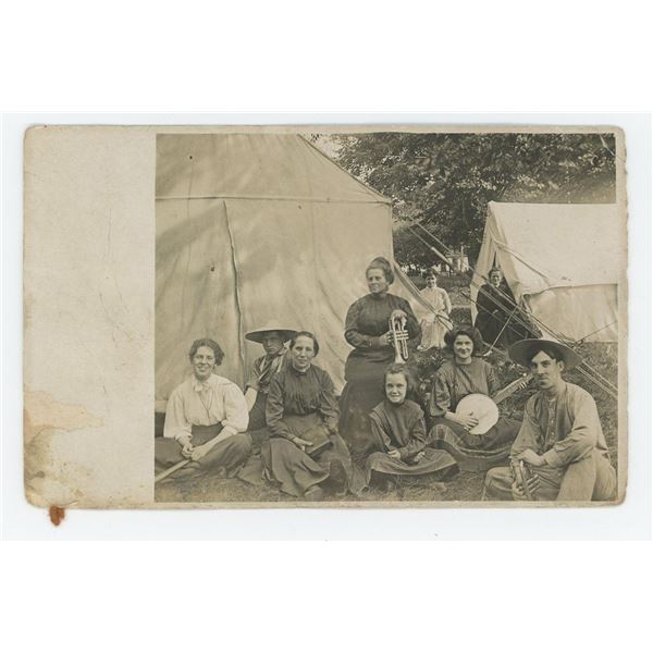 Traveling Religious Cult Band RPPC Postcard