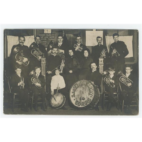 Salvation Army Corps Band RPPC Postcard
