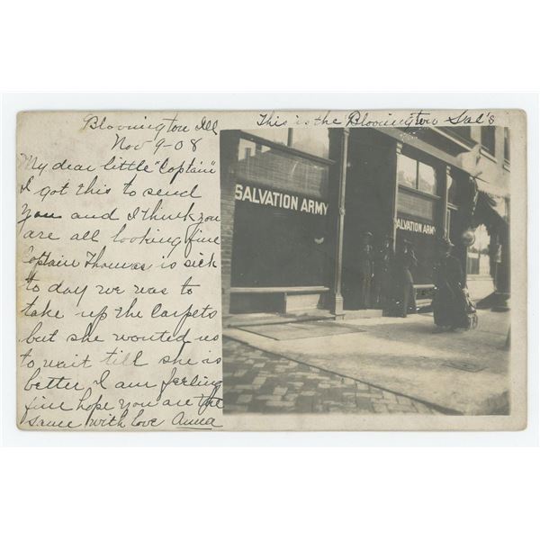 Bloomington Illinois Salvation Army RPPC Postcard