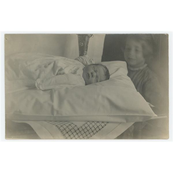 Post Mortem Baby RPPC Postcard